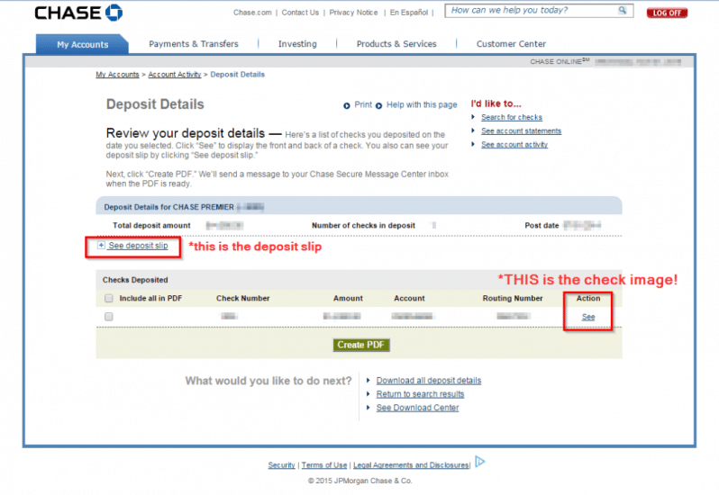Deposit to My Account