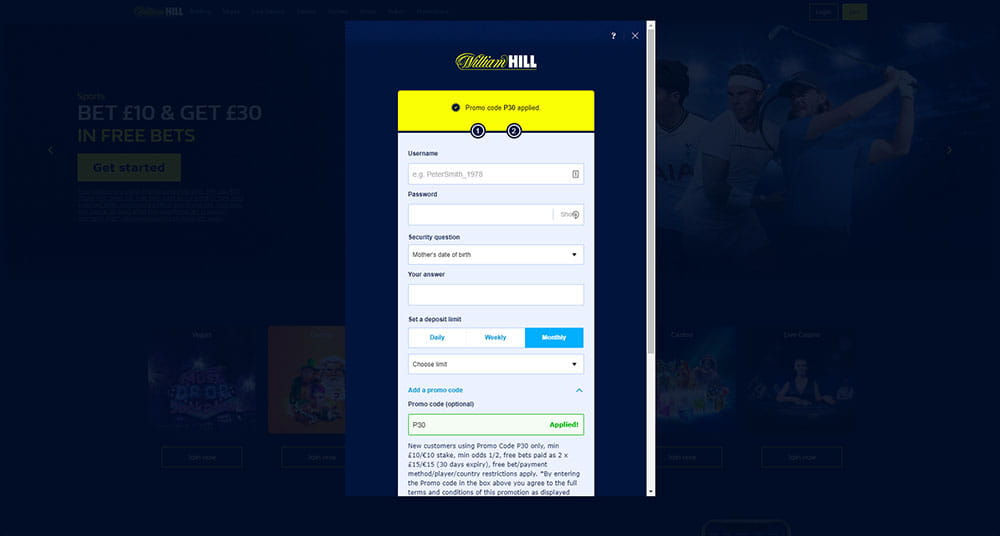 William Hill Sign Up Offer