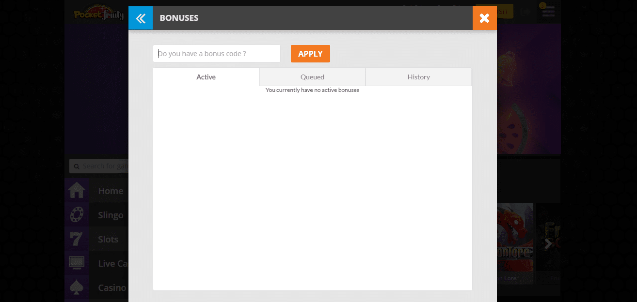 Bonus Codes For Pocket Fruity