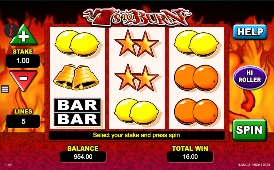7s To Burn Slot Machine
