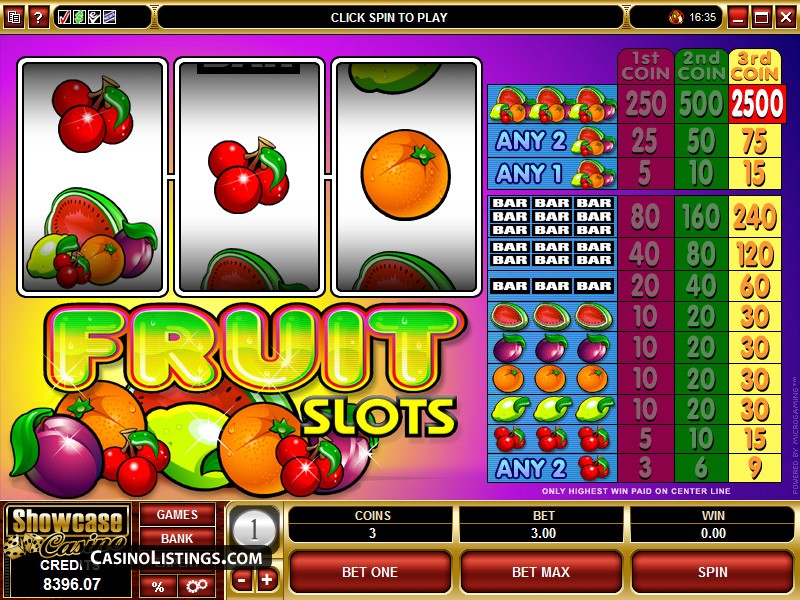 Fruit Slots Casinos